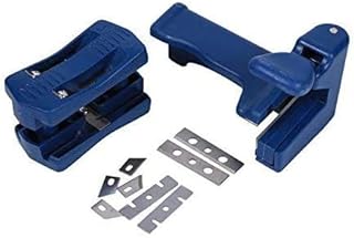 Double Edge Banding Trimmer, Edge Bander End Cutter Set Edge Tail Laminate Trimmer Woodworking Tools, Steel Blade for Wood Plastic