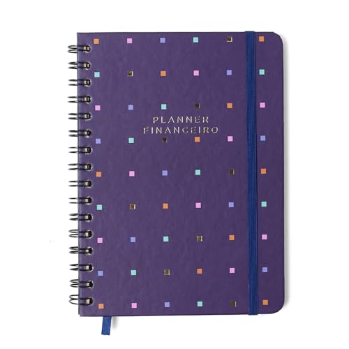 Planner Permanente Wire-O Bossa Nova Financeiro A5 Pontos Azul, Cicero