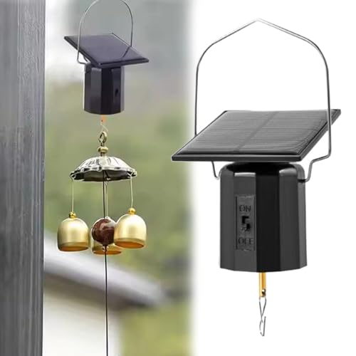 Wind Spinner Motor, Solarbetriebenes Windspiel Kleine Solarenergie Hängender Drehmotor Drehbarer Windspiel Spinner Motor für Windspiel Sonnenfänger Display Terrasse Garten Rasen Outdoor Dekoration