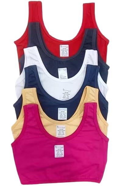 Pack of 6 Women's Cotton Sports Bras – Magical Air Gym Bra, Slip-On, Wire-Free Yoga Bras, Multicolor Comfortable Workout I... - Review, Price and Buying Guide