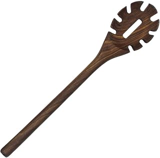 Servidor de Pasta de Espaguetis de Madera de Nogal, Cuchara for Pasta de Madera de Mango Largo con Dientes, Tenedores for Pasta, Utensilios de Cocina de Madera de Nogal