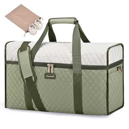 LOVEVOOK Extra Large Travel Duffle Bag, Weekender Bags For Women, Carry On Duffel Bags, Personal Item Travel Bag With Toiletry Bag, Overnight Hospital Bag for Labor and Delivery, Gym Tote, 3Pcs