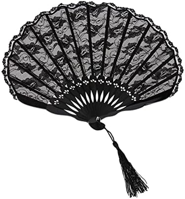 Folding Fans Lace Japanese Shell Shape Fan Handheld With Tassel For Decoration Gifts Home Decor image 2