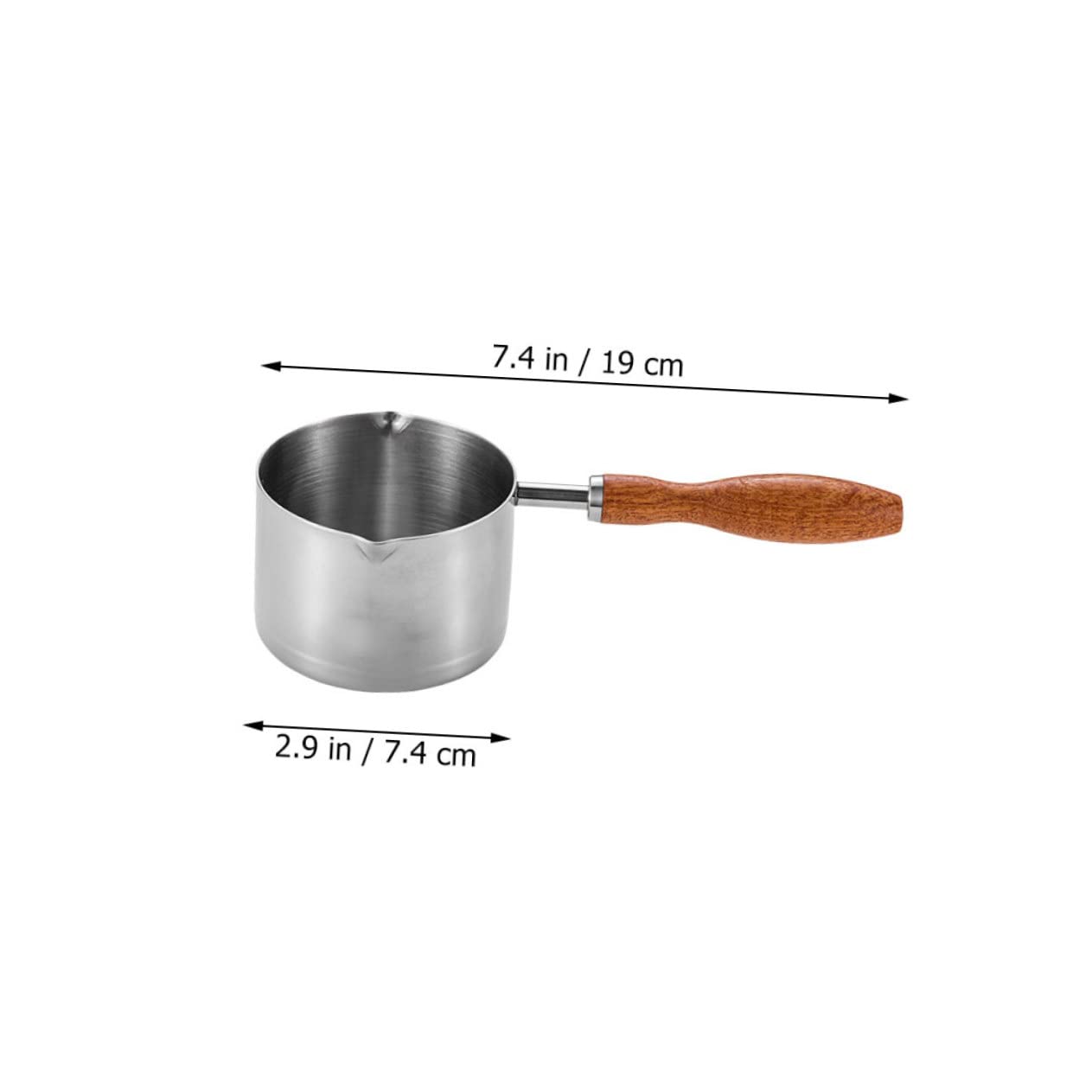 4-teiliges Edelstahl-Kochtopf-Set, kleiner Kochtopf für Babynahrung, Dämpfen und Saucen, Küchensilben und leicht zu reinigen, perfekt für Hobbyköche