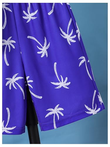 Image of Floerns Boys Boho Sleeveless Tank Top Tropical Print Shorts Set 2 Piece Outfit