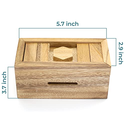 Puzzle Gift Case Box And Magic Cards Case Holder With Hidden Compartments In Unique Wooden Boxes To Challenge Mind Puzzles And Use As Intelligence Gift Box For Money Secret #TOP2