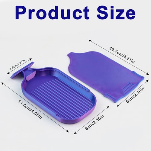 Image of AiYuanzsh Diamond Painting Tray with Lid, Spill-Resistant Diamond Art Tray for Beads, Tabletop Organizer Tool with Pour Spout, Diamond Painting Accessories for Adults (Violet)