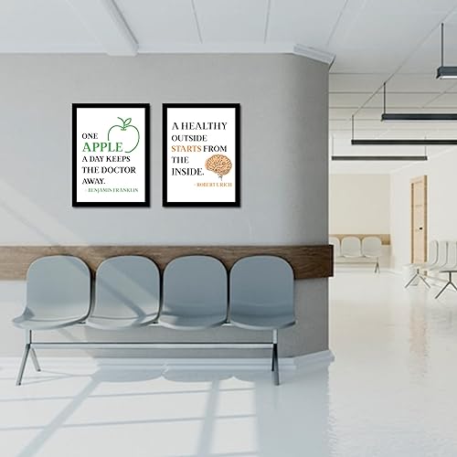 Image of JABSY Doctor Hospital Health Facts Medical Physiotherapy Dentist Wall Decor Poster Framed Gift (A4 Size - Set of 2)(Hospital 36)