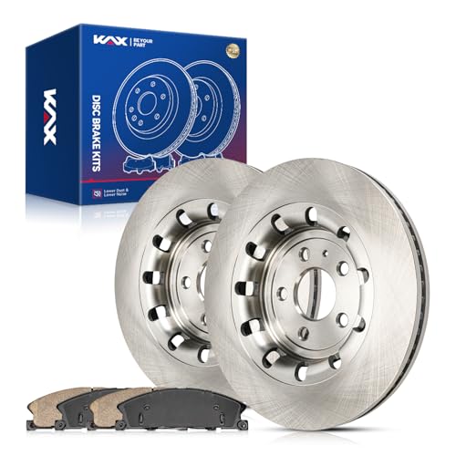 Image of KAX Front Brake Rotors and Ceramic Brake Pads Fit for Ford /Lincoln-Explorer | OE Brake Kit for Police Interceptor Utility, Flex, MKS, Police Interceptor Sedan, Taurus, MKT, Special Service Police Sedan
