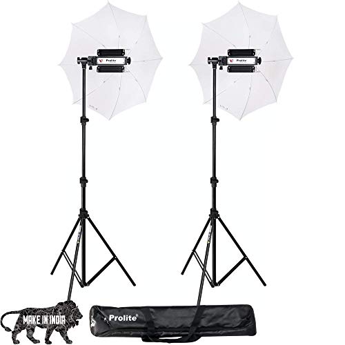 Prolite Porta Kit with Pair of 9 feet Light Stands, Porta Lights, Umbrellas for Video & Still Photography Lighting Prolite Porta Kit with Pair of 9 feet Light Stands, Porta Lights, Umbrellas for Video & Still Photography Lighting
