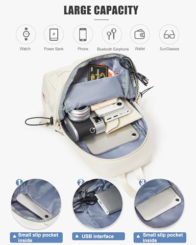 Image of Small Black Sling Crossbody Backpack Shoulder Bag for Men Women