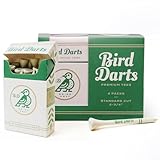 Bird Darts Premium Bamboo Golf Tees | 4-Packs Of 18