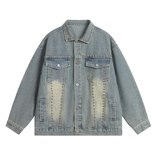 Veste en jean pour homme coupe régulière style vintage et streetwear