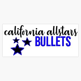 MAGNET California Allstars Bullets Magnetic Bumper Sticker 5"