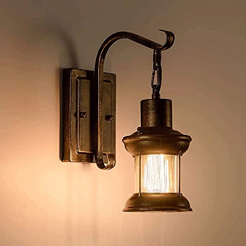 Lámpara de pared retro de cristal WQHPLMD ideal para crear ambientes cálidos en salón 7