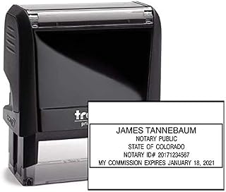 Colorado Personalized Rectangular Self-Inking Notary Stamp | Official Custom State Notary Stamp | Official Seals | Meets State Government Requirements (Colorado)