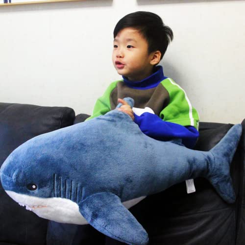 Image of Ryttir 31 Inch XXL Giant Shark Stuffed Animals,Chubbier Shark Pillow Soft Shark Plush Shark Body Pillow Stuffed Shark Decor, Perfect Chrismas Stress Relief Gift for Kids Women