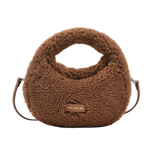 Furry Purse for Women Faux Fur Bag Cute Lambswool Fuzzy Crossbody Bags Top-Handle Fluffy Handbag