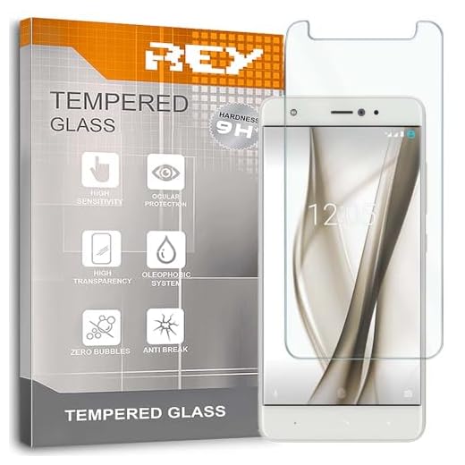 REY Pack 2X Bildschirmschutz aus gehärtetem Glas für BQ AQUARIS X/BQ AQUARIS X PRO, Schutzfolie, Displayschutzfolie 9H+ Härte, Anti-Kratzen-Öl-Bläschen