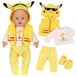 【Perfektes Geschenk】Diese niedlichen Puppenkleidung-Sets können die praktischen Fähigkeiten der Kinder trainieren, perfektes Geschenk für kleine Mädchen und Jungen, Puppenkleidung 43 cm ist ein perfektes Geschenk für Geburtstage, Baby's Day, Thanksgiving, Weihnachten, Halloween und fröhliche Partys.