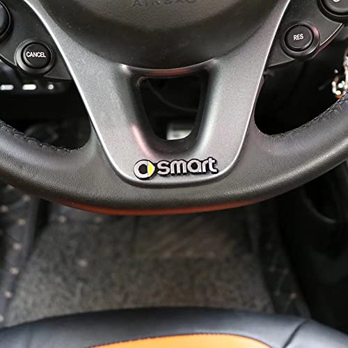 SHIFENG Adesivo in metallo per Smart Fortwo Forfour 453 451 450 Crossblade City Cabrio City-Coupe Roadster Smart Logo Confezione da 2