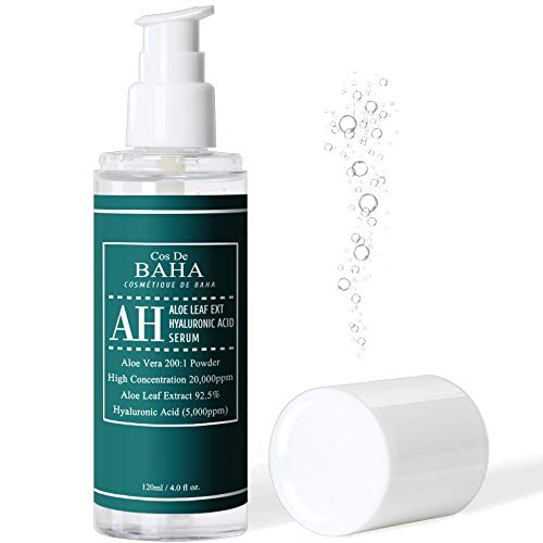 Cos De Baha Aloe Vera Nourishing Facial Serum - No Sticky, Pure Organic Aloe, Moisturizing, Calming & Revitalizing, Restores Dehydrated Skin, Face And Body After Sun Care, 4 Fl Oz (120Ml) #TOP6