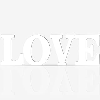 6 Inch 3D Wooden ''Love'' Signs Freestanding Letter, Wooden Alphabet Wall Letter for Wall Decor Decorative Party Decor DIY Craft