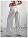 SOLY HUX Women's Baggy Sweatpants Drawstring Waist Wide Leg Loose Casual Long Pants Plain Light Grey Medium