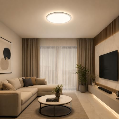 Image of Instapower Aluminium Recessed Ceiling Light Ultra Slim Round LED Downlight 2-Year Warranty (Cool White-24W)