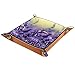 Vassoio per dadi pieghevole a forma di dado vassoio quadrato per dadi in pelle PU per giochi di dadi come RPG, DND e altri giochi da tavolo, caffè lavanda viola api fiore