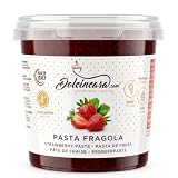 Dolcincasa.com Pasta con sabor a Fresa para Helados Pasteleria Ideal para Uso Domestico y Profesional 200gr