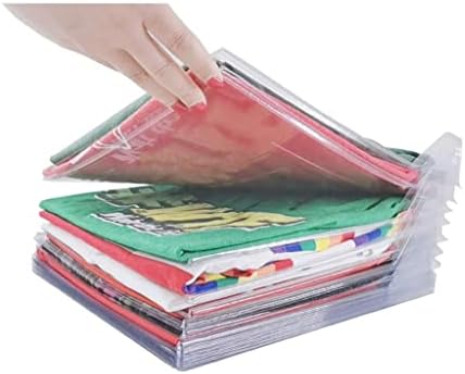 Nifogo Closet Organizer,T-Shirt Clothes Folder Laundry Organizer Folding Board,Anti-Wrinkle Clothes Storage Holders Regular Size