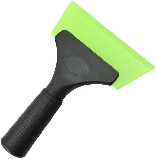 EINEY Shower Squeegee Draining Wiper Car Window Wiper Squeegee Ice Scraper Silicone Spatula Glass Wiper Drainer Mirror Snow Plow Water Removal Spatula Lightweight with Handle Scratch Resistant Green
