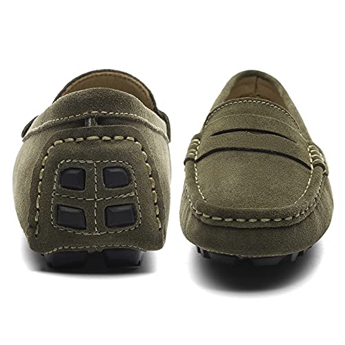 Osslue Women's Suede Leather Casual Penny Loafers Retro Ladies Moccasins Driving Mocs Comfort Slip-On Fashion Boat Shoes Classic Flats4