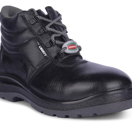 Image of Liberty Freedom SurakshaAC Men's High Ankle Safety Shoes: Daily Comfort and Long-Lasting Durability Safety Shoes for Men | Industrial Safety Shoes for Men | Safety Shoes for Men Stylish