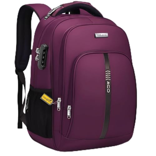 Mochila Masculina Feminina Notebook Bolso Antifurto Escolar Faculdade Dia a Dia Reforçada Resistente a Agua Saída usb/Fone (Vinho)