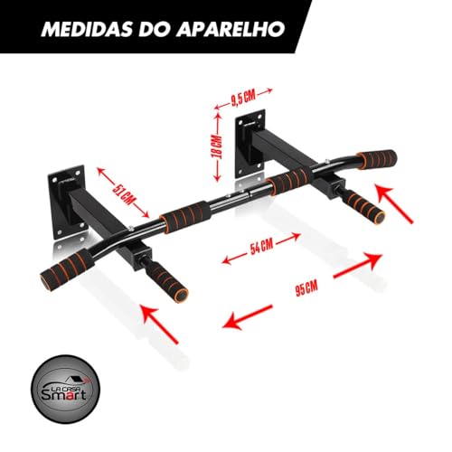 Barra Fixa De Parede Para Musculacão Com Paralela Crossfit Pull-up Chin-up Tríceps - Aço Com Espuma