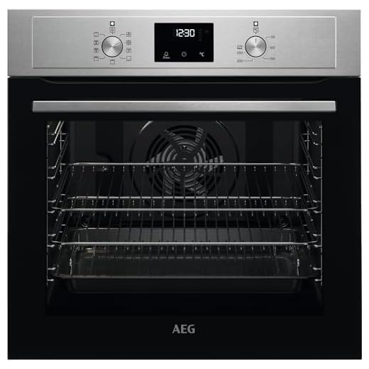 AEG 3000 Series Integrated Oven, BEX335011M 72L, LED Display, Turbo Grill, True Fan Cooking, Moist Fan Baking, Pizza Setting, MultiLevel Cooking, Class A Energy