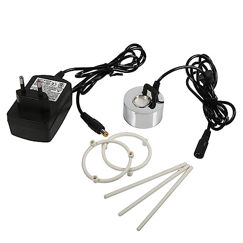 Aramox Pond Nébuliseur Atomiseur, 24V Ultrasonic Mist Maker Fogger Water Fountain Pond Atomizer Air Humidifier avec Adaptateur 100‑240V, Mist Fogger (Prise UE)