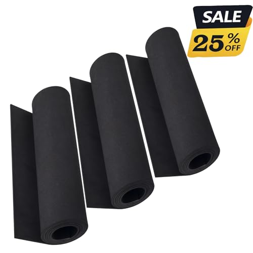 Image of 3-Pack 4mm Black Foam Sheet, 13.9 inch x 59 inch EVA Foam Roll Premium eva Craft Foam for Cosplay Costume by MEARCOOH