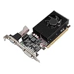 Plyisty Low Profile Single Slot Graphics Card, Compact 2GB PCB Single Slot Graphics Card 902MHz/800MHz Low Power Consumption No Metal Noise with Fan for Chassis