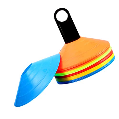 Conjunto de 51 peças de cones de disco BesPORTBLE, cones de futebol com suporte de cones de estrada,