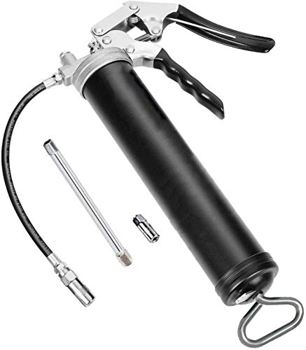 PISTOLA DE ENGRASAR MANUAL 500gr | ENGRASADORA CON GATILLO Y DOS MANGUERAS, 500 CC Bomba de engrase para cartucho