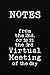 Produktbild NOTES from the 2nd, or is it the 3rd Virtual Meeting of the day: Funny Office CoWorker Notebook : Blank Lined Interior