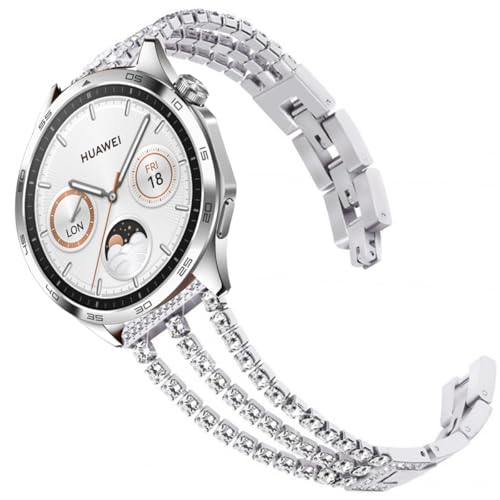 Bracelet acier inoxydable 22mm style diamant pour Huawei Watch 3 Pro