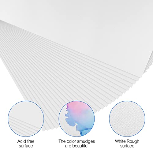 Sabary 36 Sheets 22 X 30 Inches Large Watercolor Paper 140 Lb/ 300 Gsm White Cold Press Paper Paint Paper For Beginners, Artists And Professionals Watercolor Drawing Painting Supplies #TOP3