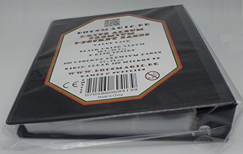 Docsmagic.de 3-Ring Album Black + 100 9-Pocket Premium Pages - PKM - YGO - MTG