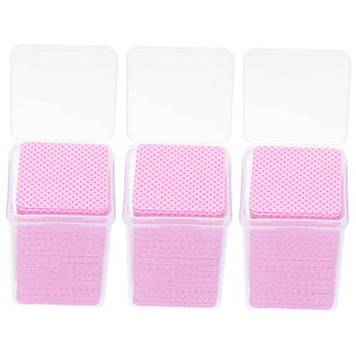 TOVINANNA 600pcs Reusable Cotton Pads Eyelash Extension Remover Adhesive Wipes Facial Pads Cotton Rounds Professional Wiping Cloths