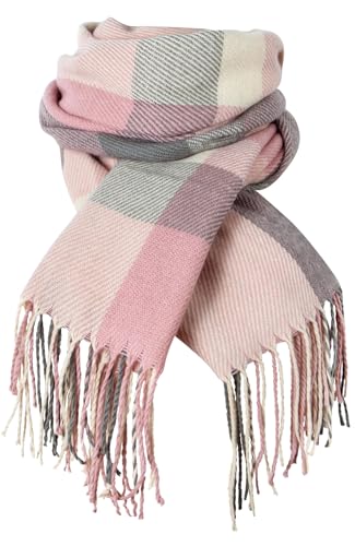 Image of Loritta Winter Scarf for Women, Long Plaid Shawl Wraps Scarves Gifts