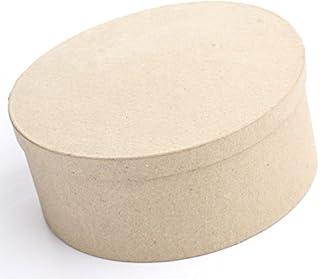 Factory Direct Craft Case of 36 Paper Mache Round Boxes - Blank Papier Mache Round Cardboard Boxes With Lids. DIY Decoupage, Glitter, Paint & More (7 Inches diameter x 3 Inches high)